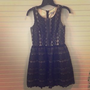 Black lace party dress